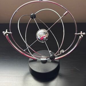 Cosmic Energy Kinetic Art Sculpture - Silver and Black